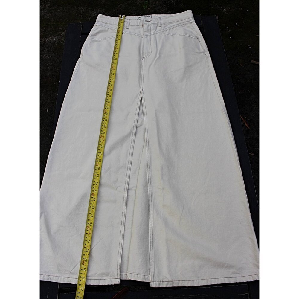 NEW Free People We the Free - Come As You Are Denim Maxi Skirt in WISP - sz 10 - Picture 7 of 11